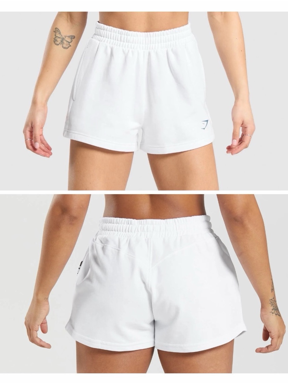 Gymshark Legacy Shorts White Terry